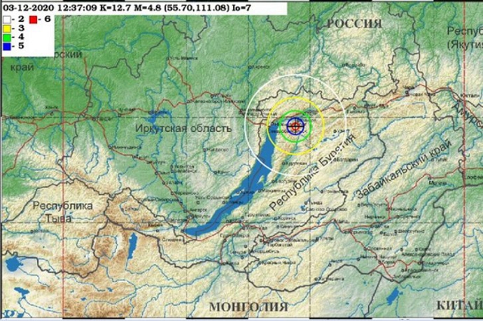 ​Третье крупное землетрясение за сутки произошло в заливе Провал в акватории Байкала