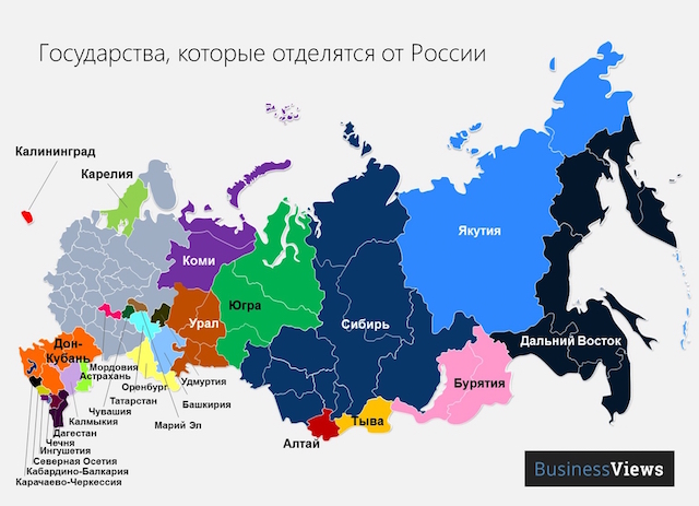 Предполагаемый распад РФ