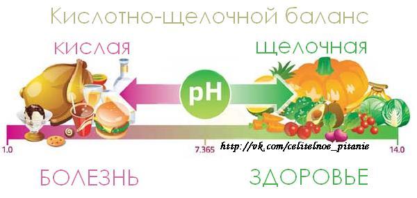 О кислотно - щелочном балансе организма