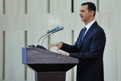 ​Клятва Башара Асада в окружении боевиков