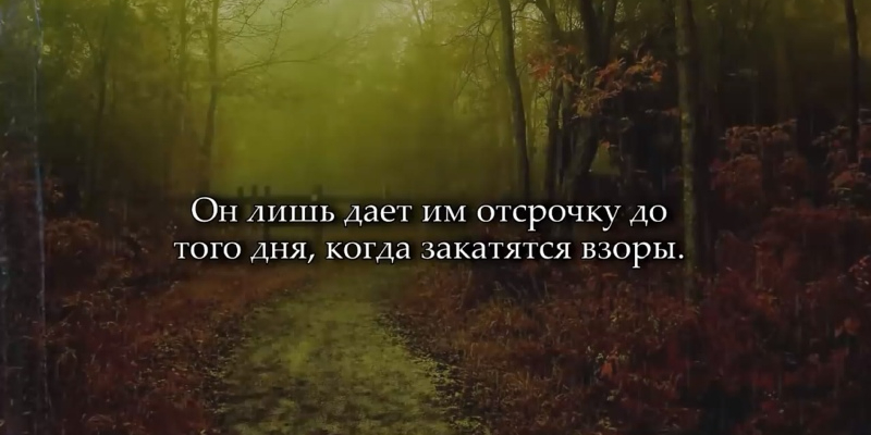 Правило Аллаха – отсрочка для беззаконника