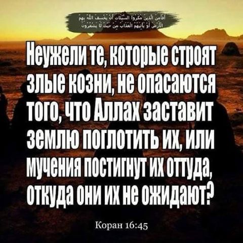 Коран: Сура ан - Нахль, 45-50 аяты